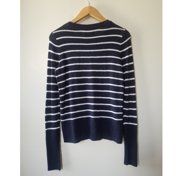Abercrombie & Fitch Navy Striped Knit Sweater - Picture 2 of 11
